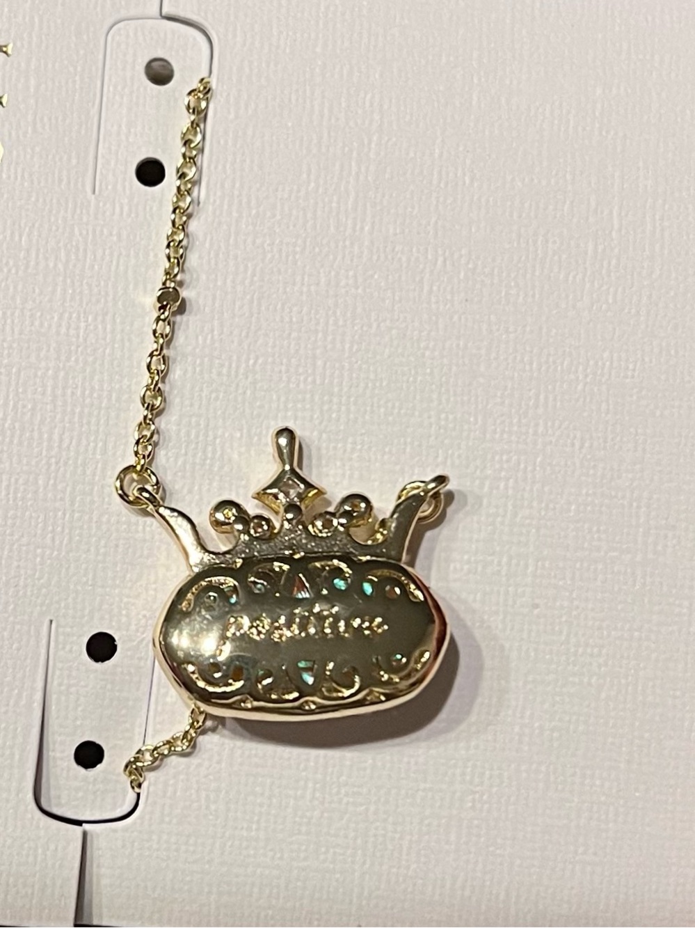 Kendra Scott Disney Elisa Princess Crown Positive Necklace - Picture 3 of 3